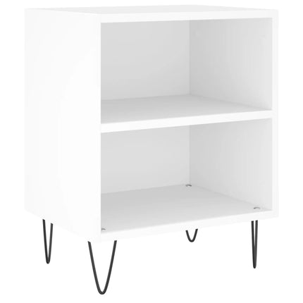 Sängbord 2 st vit 40x30x50 cm konstruerat trä