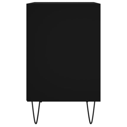 Sängbord 2 st svart 40x30x50 cm konstruerat trä