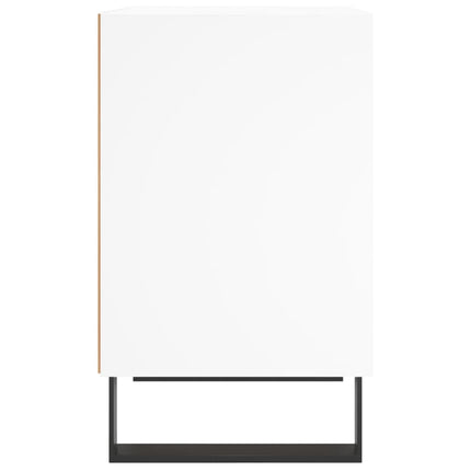 Sängbord vit 40x30x50 cm konstruerat trä
