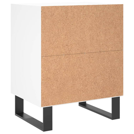 Sängbord vit 40x30x50 cm konstruerat trä
