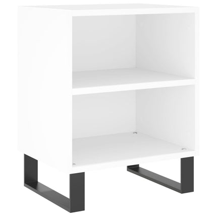 Sängbord 2 st vit 40x30x50 cm konstruerat trä
