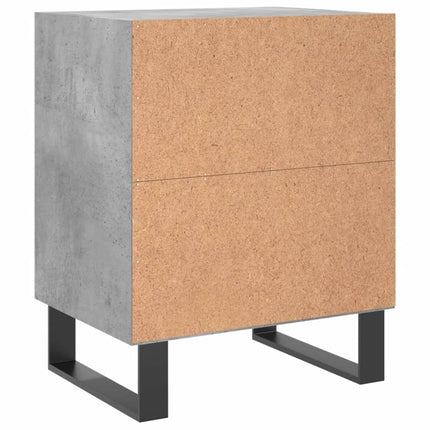 Sängbord 2 st betonggrå 40x30x50 cm konstruerat trä