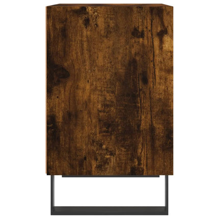 Sängbord 2 st rökfärgad ek 40x30x50 cm konstruerat trä