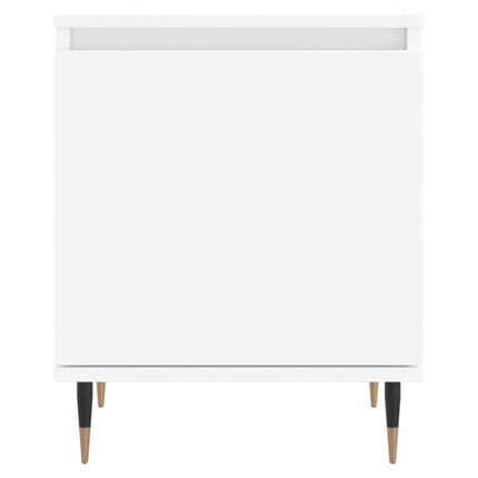 Sängbord 2 st vit 40x30x50 cm konstruerat trä