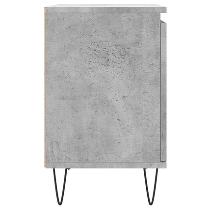 Sängbord 2 st betonggrå 40x30x50 cm konstruerat trä