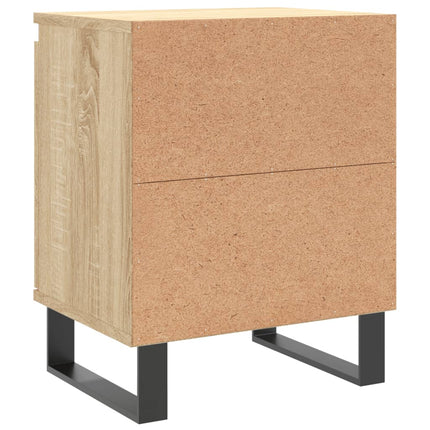 Sängbord 2 st sonoma-ek 40x30x50 cm konstruerat trä