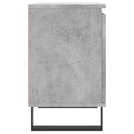 Sängbord 2 st betonggrå 40x30x50 cm konstruerat trä
