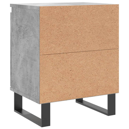 Sängbord 2 st betonggrå 40x30x50 cm konstruerat trä