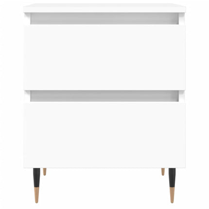 Sängbord vit 40x35x50 cm konstruerat trä