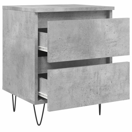 Sängbord betonggrå 40x35x50 cm konstruerat trä