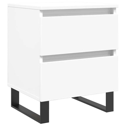 Sängbord vit 40x35x50 cm konstruerat trä