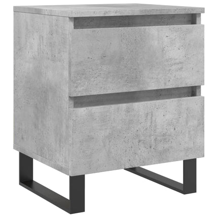 Sängbord betonggrå 40x35x50 cm konstruerat trä