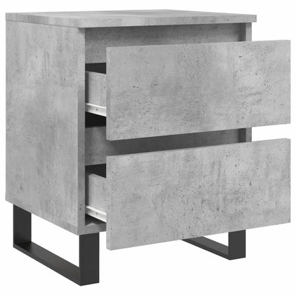 Sängbord 2 st betonggrå 40x35x50 cm konstruerat trä