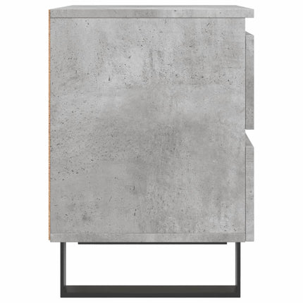 Sängbord 2 st betonggrå 40x35x50 cm konstruerat trä