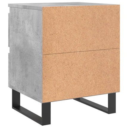 Sängbord 2 st betonggrå 40x35x50 cm konstruerat trä