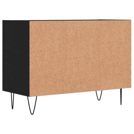 Tv-bänk svart 69,5x30x50 cm konstruerat trä