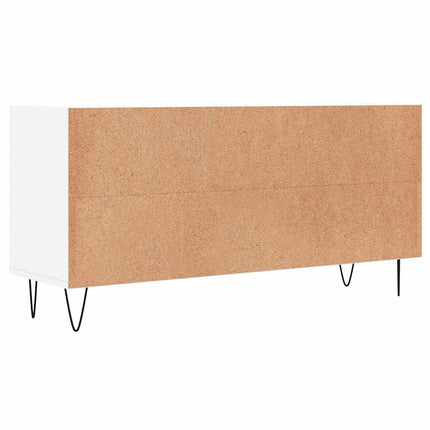Tv-bänk vit 103,5x30x50 cm konstruerat trä