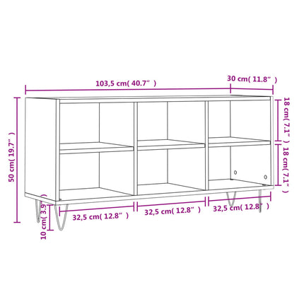 Tv-bänk sonoma ek 103,5x30x50 cm konstruerat trä