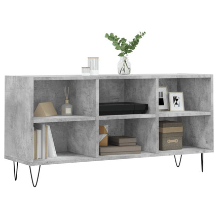Tv-bänk betonggrå 103,5x30x50 cm konstruerat trä