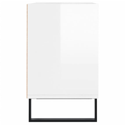 Tv-bänk vit högglans 103,5x30x50 cm konstruerat trä