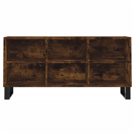 Tv-bänk rökfärgad ek 103,5x30x50 cm konstruerat trä