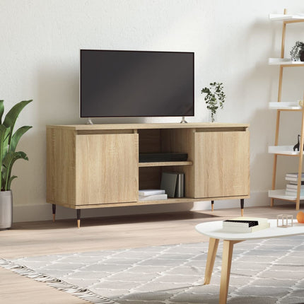 Tv-bänk sonoma-ek 104x35x50 cm konstruerat trä