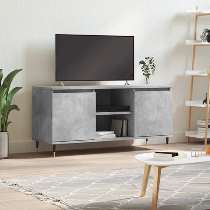 Tv-bänk betonggrå 104x35x50 cm konstruerat trä