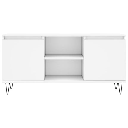 Tv-bänk vit 104x35x50 cm konstruerat trä