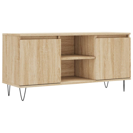 Tv-bänk sonoma-ek 104x35x50 cm konstruerat trä
