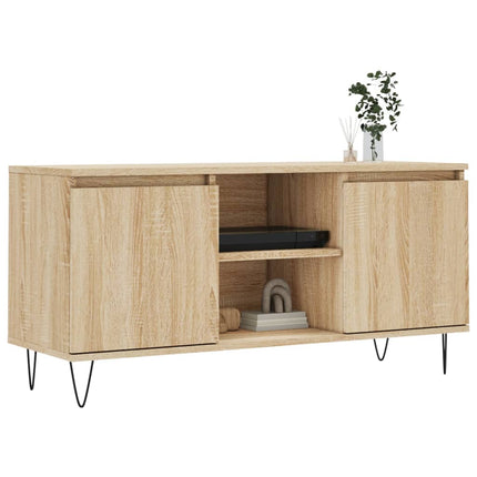 Tv-bänk sonoma-ek 104x35x50 cm konstruerat trä