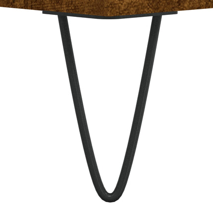 Tv-bänk rökfärgad ek 104x35x50 cm konstruerat trä