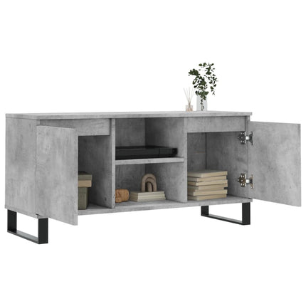 Tv-bänk betonggrå 104x35x50 cm konstruerat trä