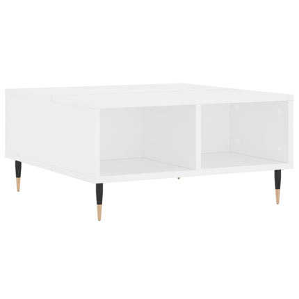Soffbord vit 60x60x30 cm konstruerat trä