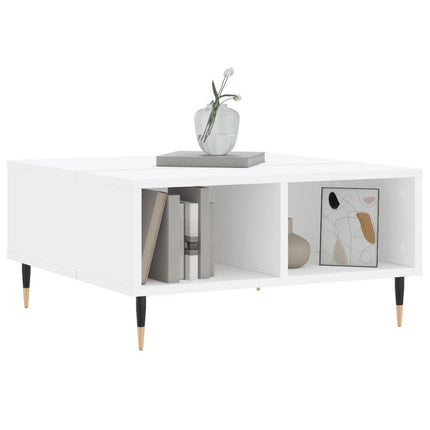 Soffbord vit 60x60x30 cm konstruerat trä