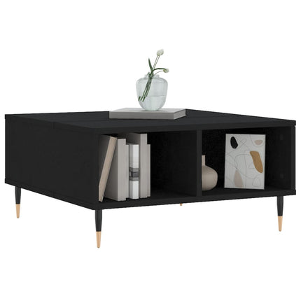Soffbord svart 60x60x30 cm konstruerat trä