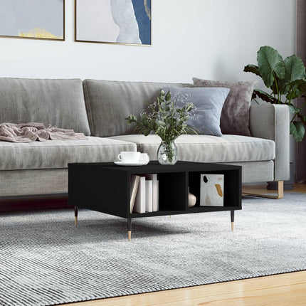 Soffbord svart 60x60x30 cm konstruerat trä