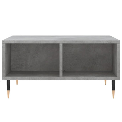 Soffbord betonggrå 60x60x30 cm konstruerat trä