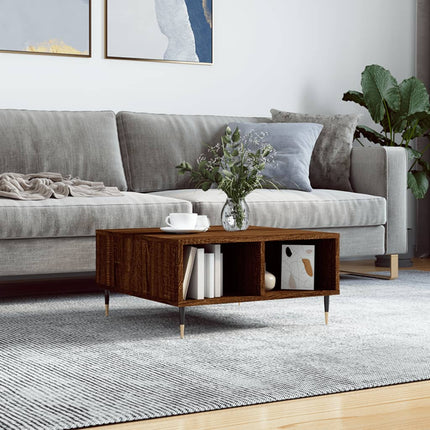 Soffbord brun ek 60x60x30 cm konstruerat trä