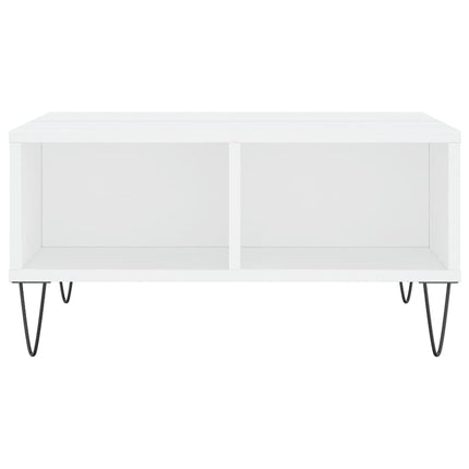 Soffbord vit 60x60x30 cm konstruerat trä