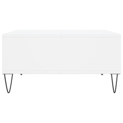 Soffbord vit 60x60x30 cm konstruerat trä