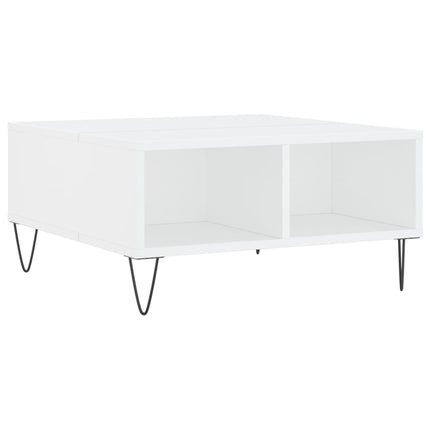 Soffbord vit 60x60x30 cm konstruerat trä
