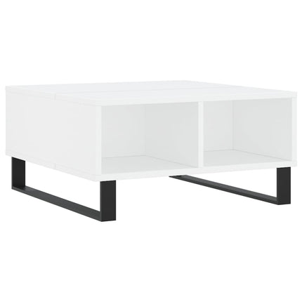 Soffbord vit 60x60x30 cm konstruerat trä