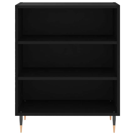 Förvaringshylla svart 57x35x70 cm konstruerat trä