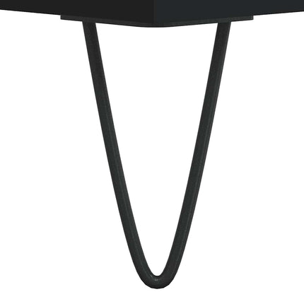 Förvaringshylla svart 57x35x70 cm konstruerat trä