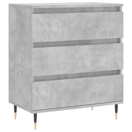 Byrå betonggrå 60x35x70 cm konstruerat trä