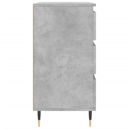 Byrå betonggrå 60x35x70 cm konstruerat trä