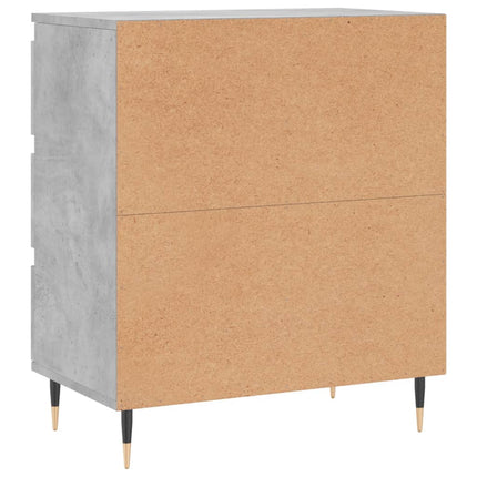 Byrå betonggrå 60x35x70 cm konstruerat trä