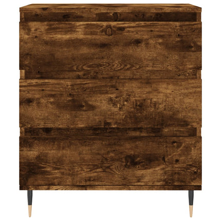 Byrå rökfärgad ek 60x35x70 cm konstruerat trä