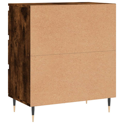 Byrå rökfärgad ek 60x35x70 cm konstruerat trä