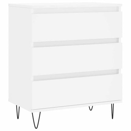 Byrå vit 60x35x70 cm konstruerat trä